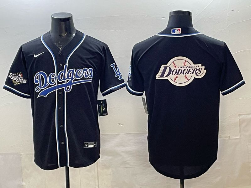 Men 2025 Nike Los Angeles Dodgers Blank Black MLB Jersey style 0014